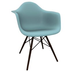 Vitra Eames DAW 43cm Armchair Ice Grey / Dark Maple